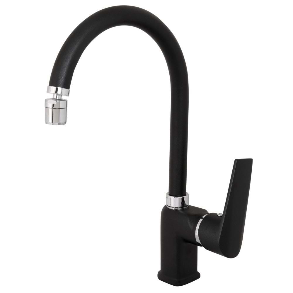 Safir Black Kuğu Lavabo Bataryası