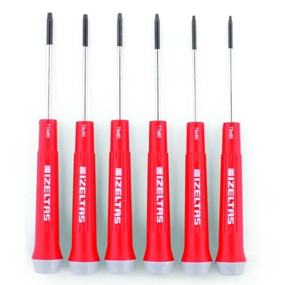 İzeltaş 6 Lı Klemens Torx Uçlu Tornavida Takım