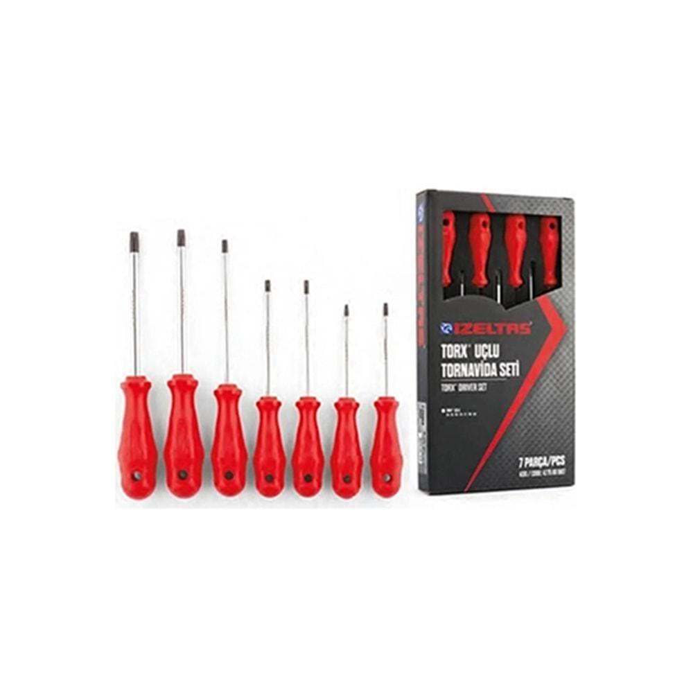 İzeltaş 7 Li Torx Uçlu Tornavida Takımı