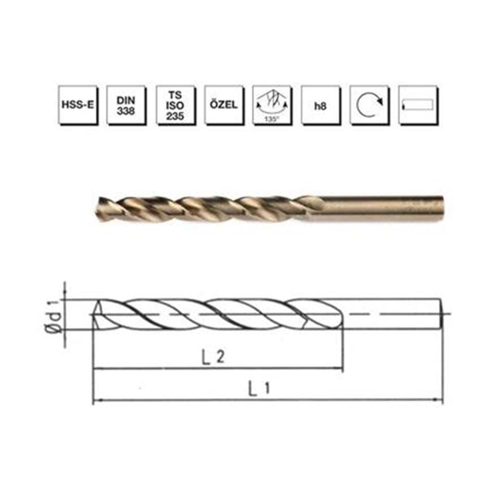 MTE MAKİNA TAKIMMATKAP UCU HSS ALTIN SERİ 14 MM