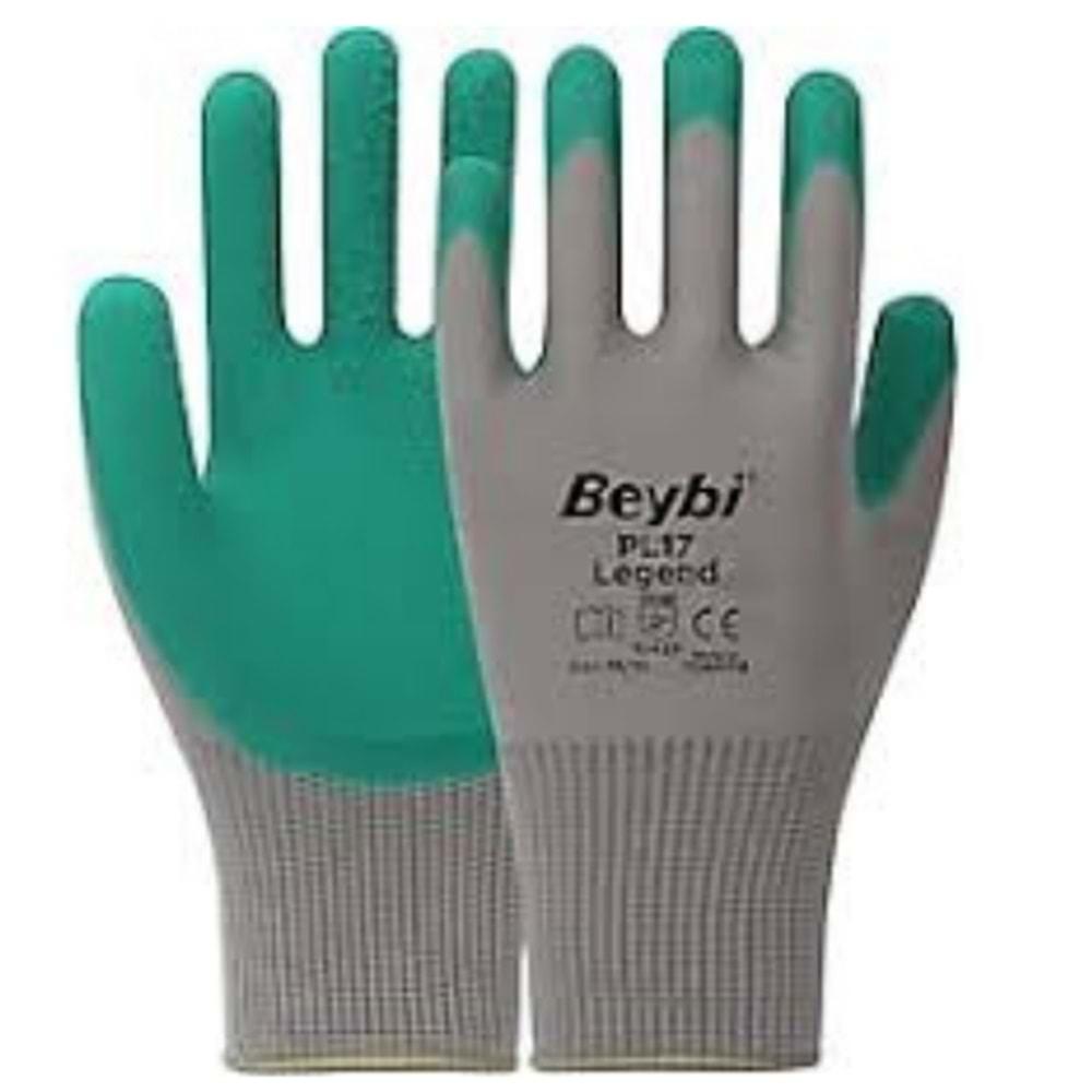 Beybi Pl17 Legend Yüksek Kalite Polyester Örme Lateks Kaplı Eldiven